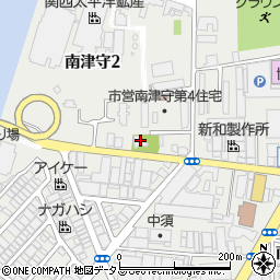 津守斎場周辺の地図