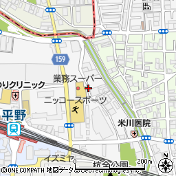 大阪府大阪市平野区平野北2丁目1周辺の地図