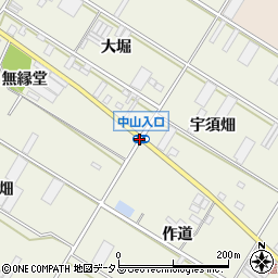 中山入口周辺の地図