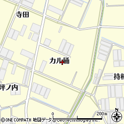 愛知県田原市高松町カル桶周辺の地図