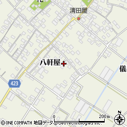愛知県田原市中山町八軒屋16周辺の地図