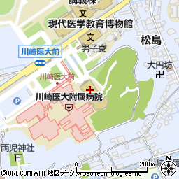 株式会社岡山ランドリー　医科大学男子寮１Ｆランドリー部周辺の地図