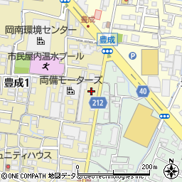 ファミリーマート岡山豊成店周辺の地図