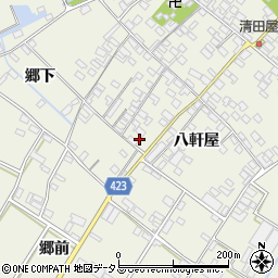 愛知県田原市中山町八軒屋54周辺の地図