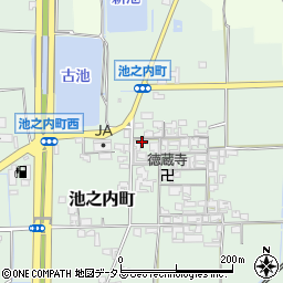 奈良県大和郡山市池之内町552-2周辺の地図