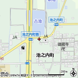 奈良県大和郡山市池之内町69-1周辺の地図