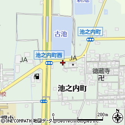 奈良県大和郡山市池之内町69周辺の地図