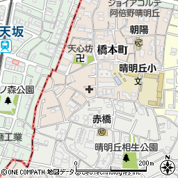 大阪府大阪市阿倍野区橋本町8-7周辺の地図