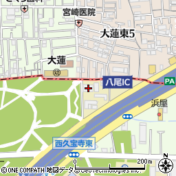 大阪府八尾市西久宝寺6-1周辺の地図