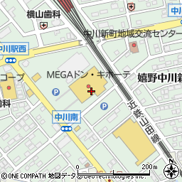 １００円ショップセリア　ＭＥＧＡドン・キホーテユニー（ＵＮＹ）嬉野店周辺の地図