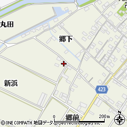 愛知県田原市中山町新浜周辺の地図