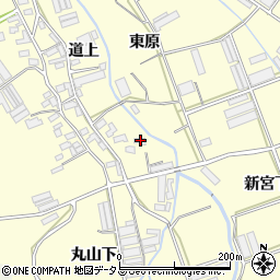 愛知県田原市八王子町道上45周辺の地図
