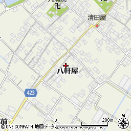 愛知県田原市中山町八軒屋34周辺の地図