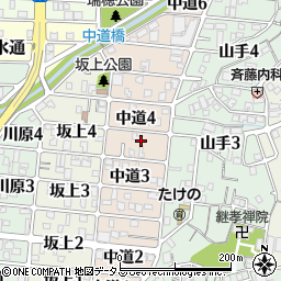 兵庫県神戸市垂水区中道周辺の地図