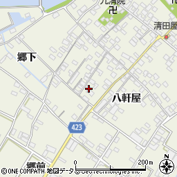 愛知県田原市中山町八軒屋62周辺の地図