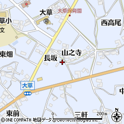 愛知県田原市大草町長坂周辺の地図