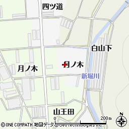 愛知県田原市伊川津町（月ノ木）周辺の地図