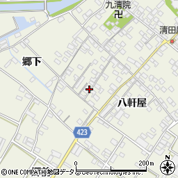 愛知県田原市中山町八軒屋84周辺の地図