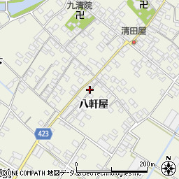 愛知県田原市中山町八軒屋57周辺の地図