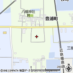 奈良県大和郡山市豊浦町周辺の地図