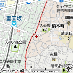 大阪府大阪市阿倍野区橋本町8-41周辺の地図