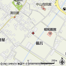 愛知県田原市中山町儀呂261-1周辺の地図