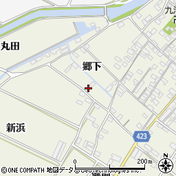 愛知県田原市中山町郷下周辺の地図