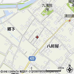愛知県田原市中山町八軒屋64周辺の地図