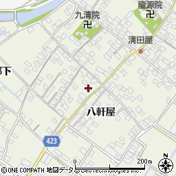 愛知県田原市中山町八軒屋56周辺の地図