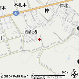愛知県田原市南神戸町西浜辺44-1周辺の地図