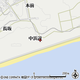 愛知県田原市南神戸町中浜辺周辺の地図