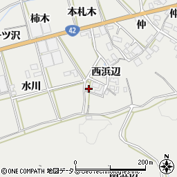 愛知県田原市南神戸町西浜辺21周辺の地図