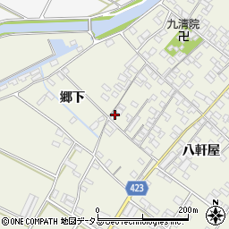 愛知県田原市中山町八軒屋77周辺の地図