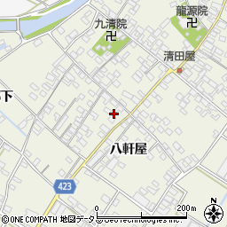 愛知県田原市中山町八軒屋59周辺の地図