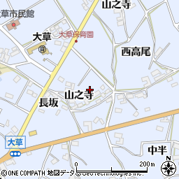 愛知県田原市大草町周辺の地図