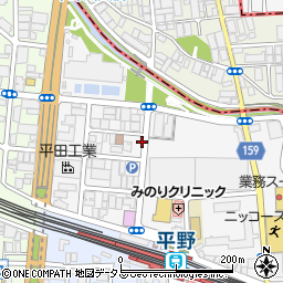 大阪府大阪市平野区平野北1丁目周辺の地図
