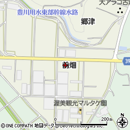 愛知県田原市芦町前畑周辺の地図