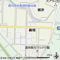 愛知県田原市芦町（前畑）周辺の地図