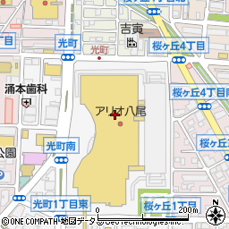 コメダ珈琲店 アリオ八尾店周辺の地図