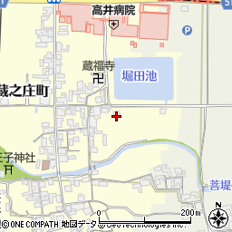 奈良県天理市蔵之庄町周辺の地図
