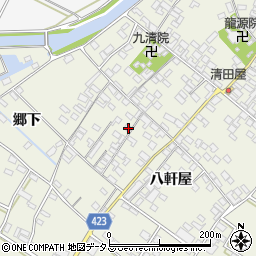 愛知県田原市中山町八軒屋66周辺の地図