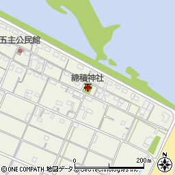 綿積神社周辺の地図
