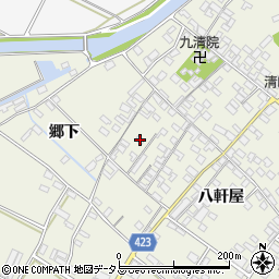 愛知県田原市中山町八軒屋76周辺の地図
