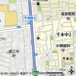 生駒マンション周辺の地図
