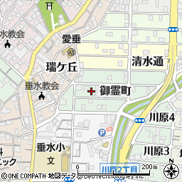 兵庫県神戸市垂水区御霊町周辺の地図