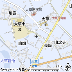愛知県田原市大草町東畑周辺の地図