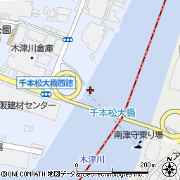 千本松渡船南恩加島乗り場（大阪市）周辺の地図