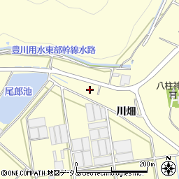愛知県田原市高松町（川畑）周辺の地図