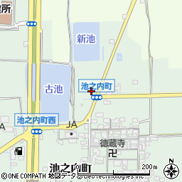 奈良県大和郡山市池之内町493-3周辺の地図