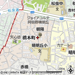 大阪府大阪市阿倍野区橋本町5-4周辺の地図